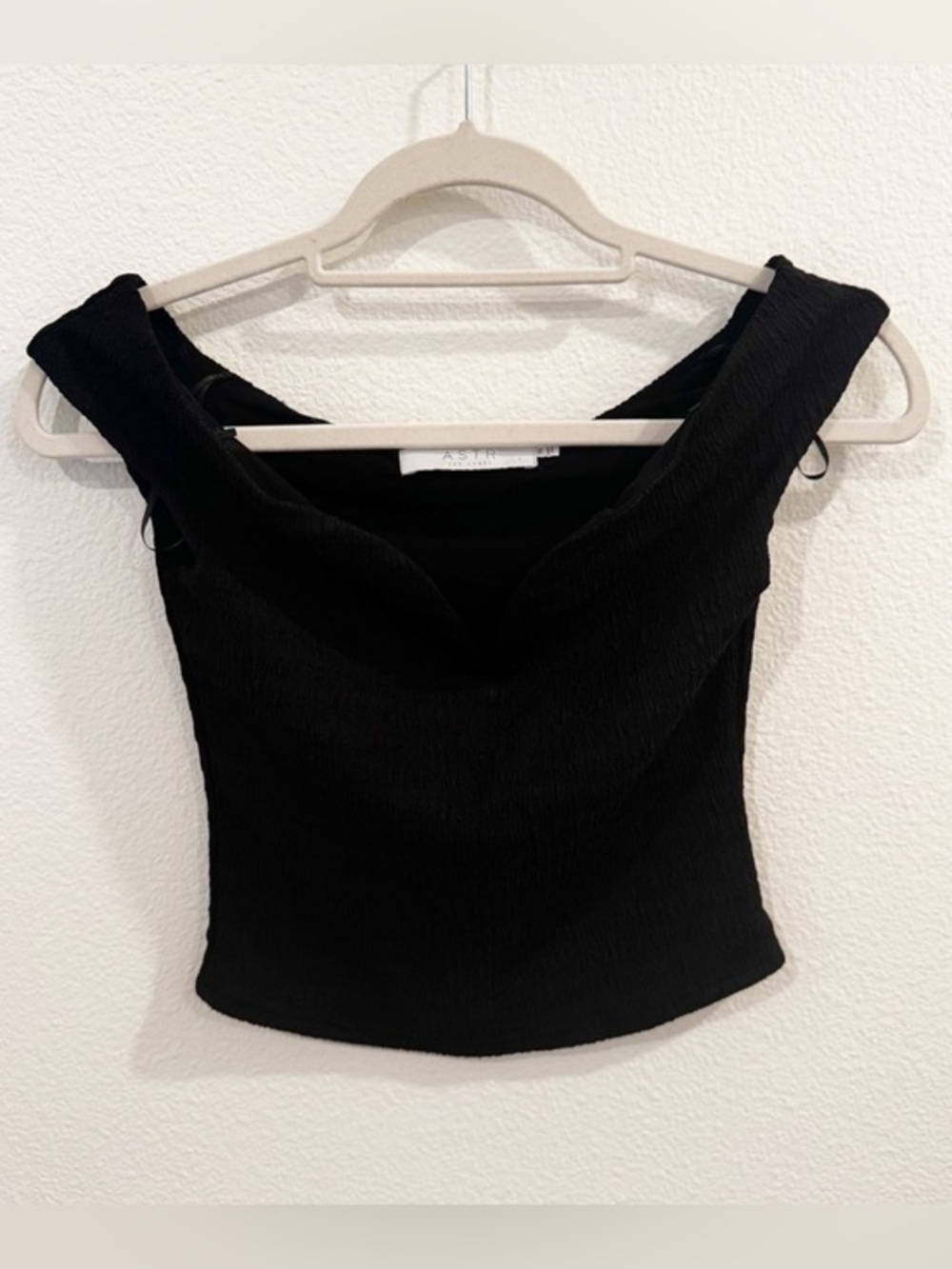 ASTR The Label Textured Off Shoulder Top Sweetheart Neckline Size XS